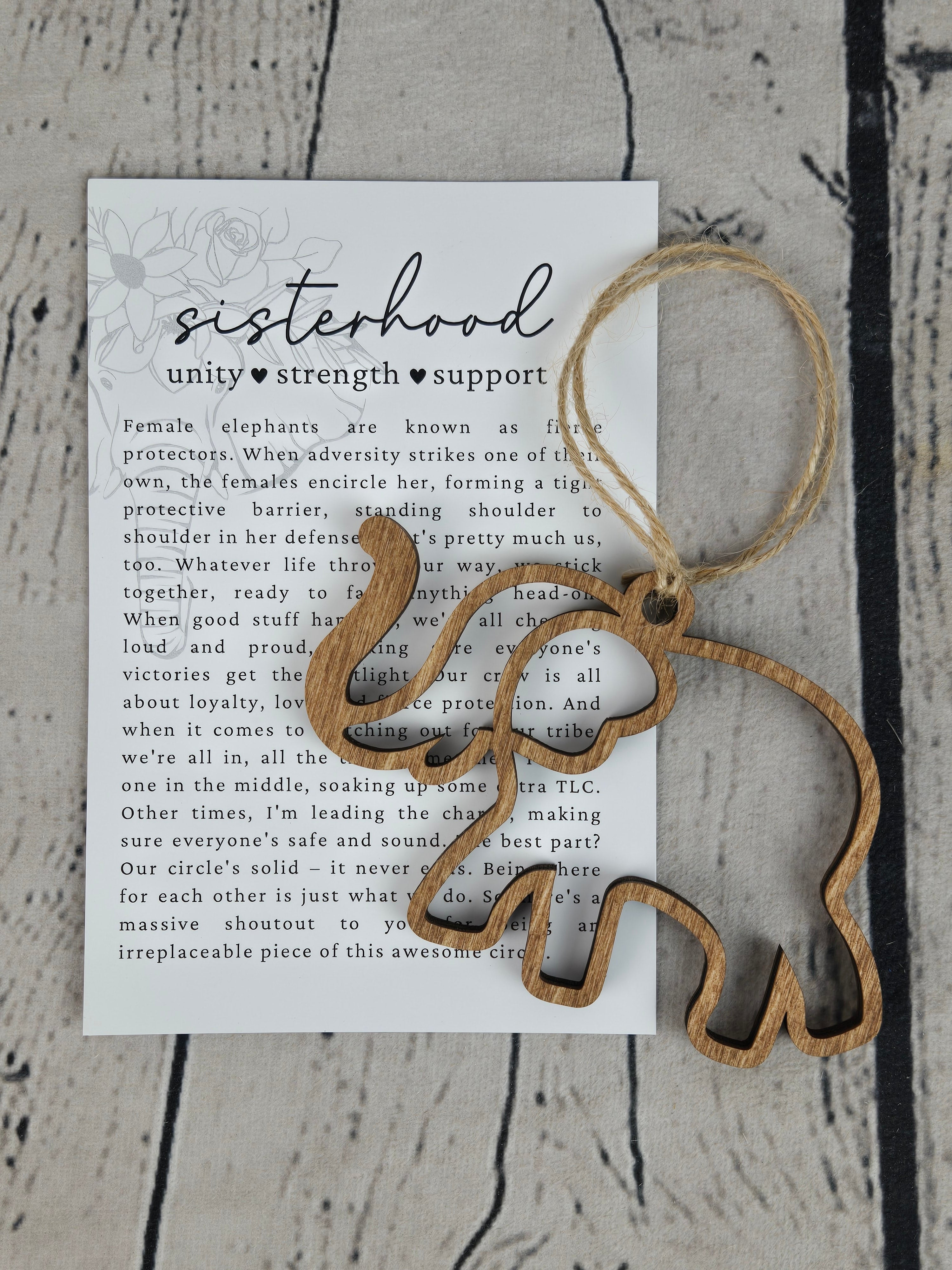 Sisterhood Elephant with Story Card