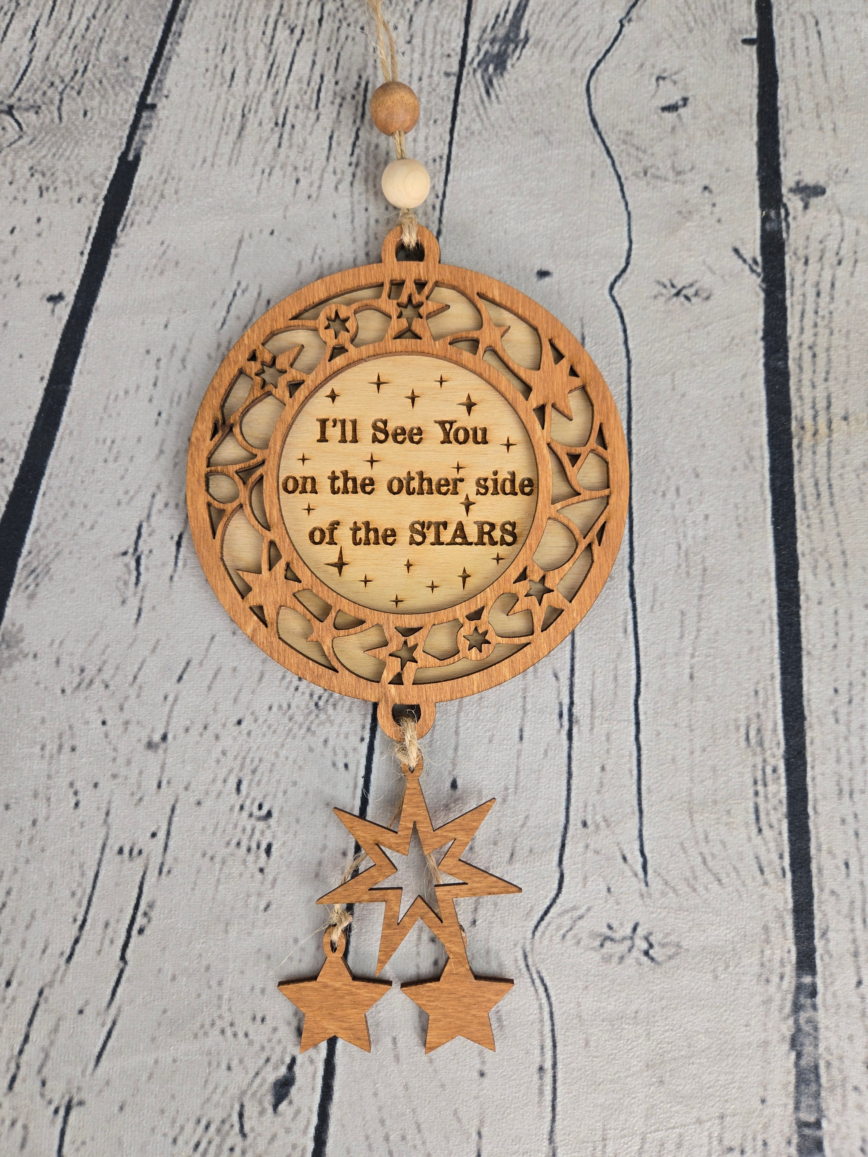 Handcrafted Wood Memorial Wall Hanger | Sympathy & Remembrance Gift