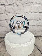 Happy Birthday Acrylic Cake Topper