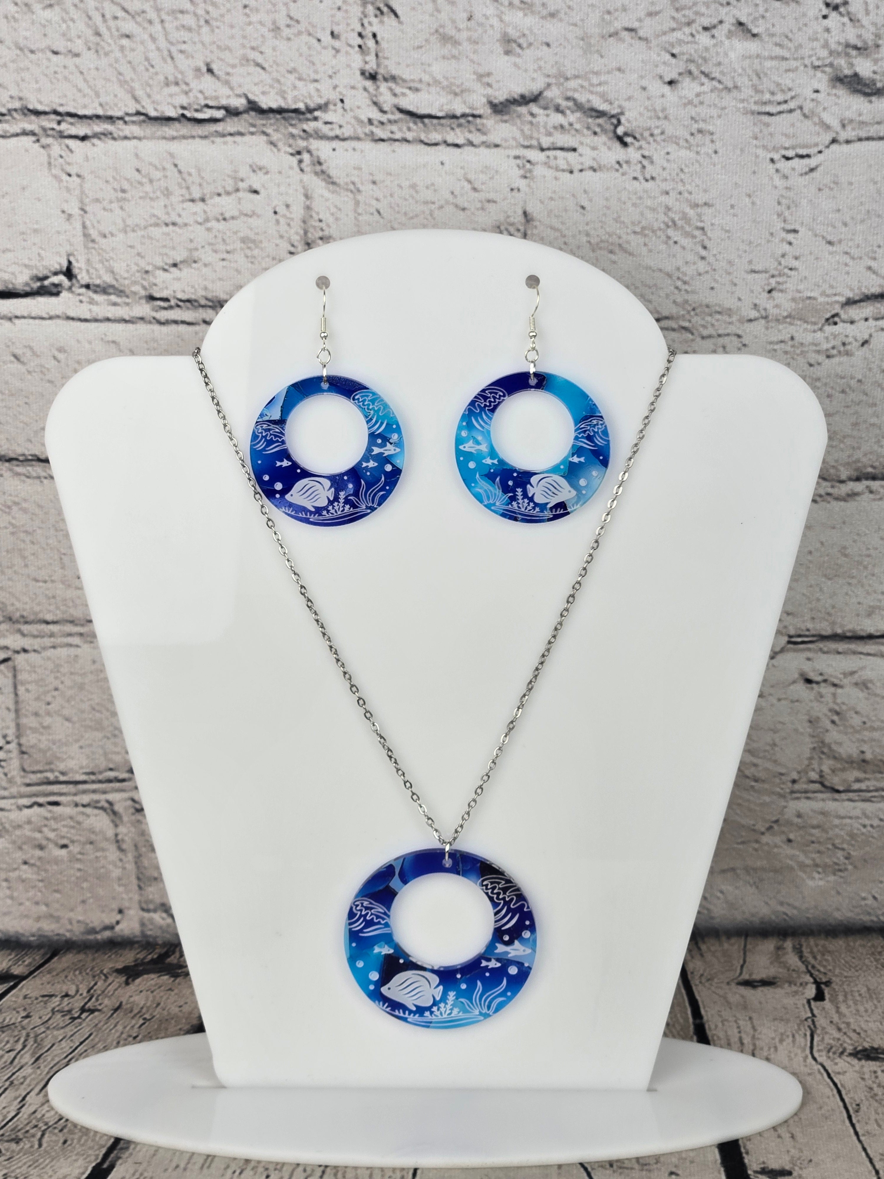 Shannon Lee Signature Acrylic Jewelry Set | Earrings & Necklace