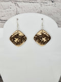 Handcrafted Ocean Scene Wood Earrings