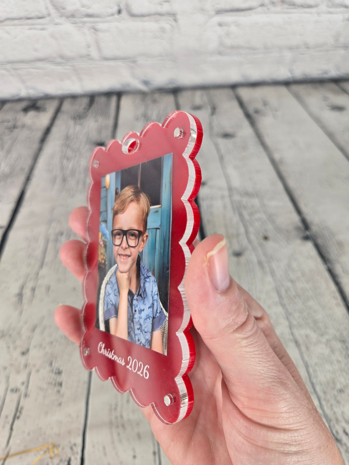 Magnetic Acrylic Photo Frame Ornament | 2"x3" Wallet & Instax Mini Pictures