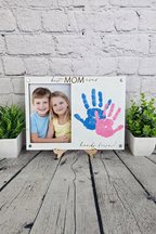 DIY “Hands Down Best Mom Ever” Handprint Frame