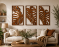 Monstera Leaf 3-Panel Wood Wall Art