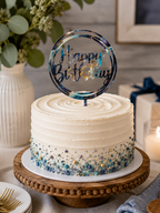 Happy Birthday Acrylic Cake Topper