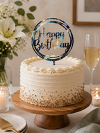 Happy Birthday Acrylic Cake Topper