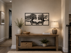 3-Panel Soulmates Tree Face Acrylic Wall Art